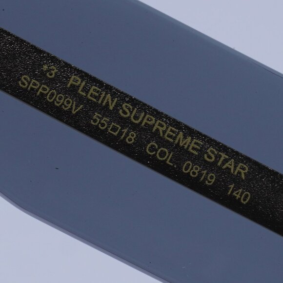 Philipp Plein SPP099V Supreme Star 0819 Sunglasses Grey/Gold Cat Eye Frame - Picture 6 of 10